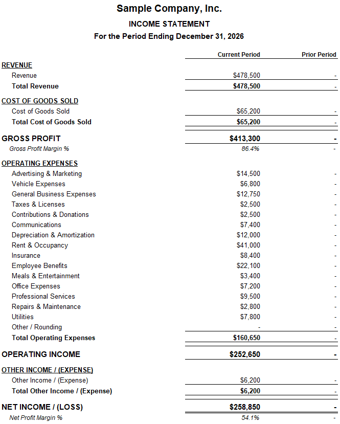Income statement